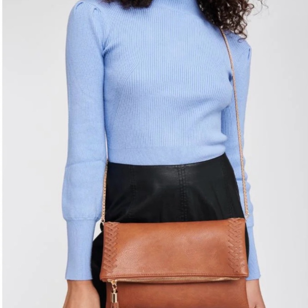 Elegant Brown Leather Crossbody Bag